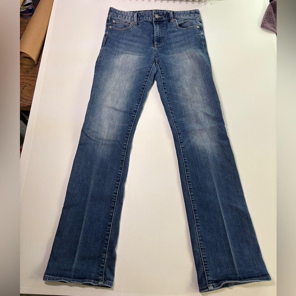 Gap 1969 Women’s Size 27 Regular Bootcut Jeans Medium Wash Stretch Denim Classic - Picture 2 of 14